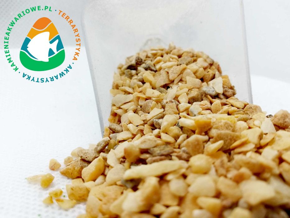 Żwirek Giallo Siena Kamień Jasny Żółty Do Akwarium Grys 1,8-3mm 1KG