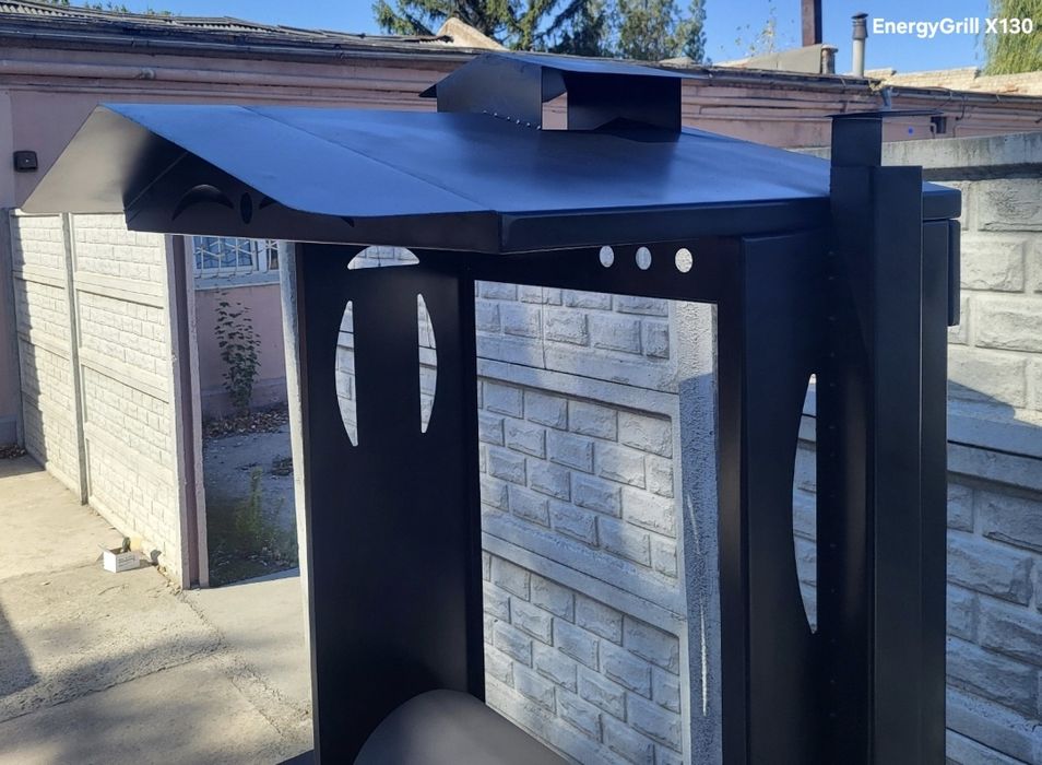 •4мм! НЕ ПОВЕДЕ! Гарантія! Стационарный Мангал Барбекю с Крышей /Гриль