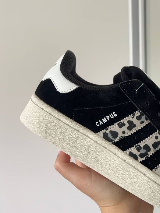 Жіночі Кросівки Adidas Campus "Black Leopard" Кроссовки Адидас Леопард