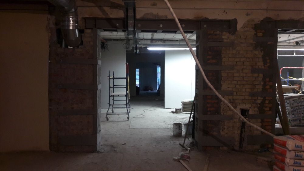 Демонтаж в квартире, перепланировка стен, укрепление проемов