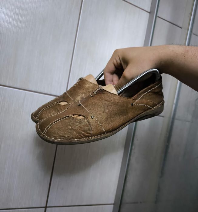 Skórzane Półbuty 39 Casual Rieker | Komfortowe Ażurowe | Brązowe Camel | Stan BDB