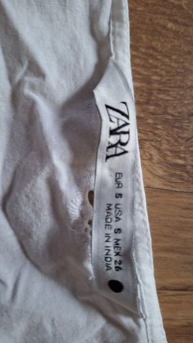 Sukienka Zara biała boho 100 % bawełna haft 36/38