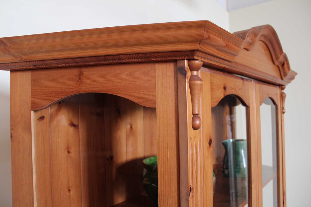 Witryna drewniana farmhouse rustykalna sosnowa wiejska