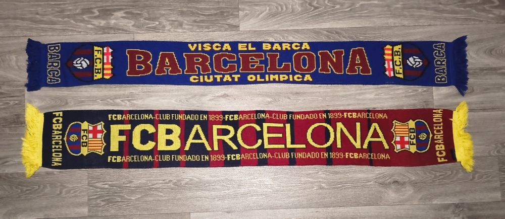 Dwa szaliki FC Barcelona