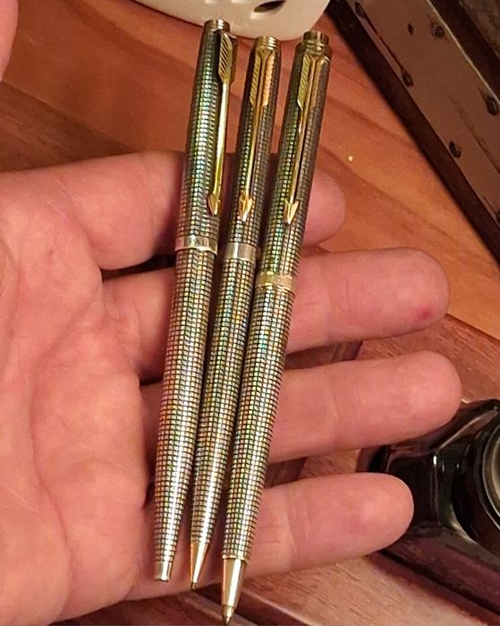 Canetas Parker 75 em prata