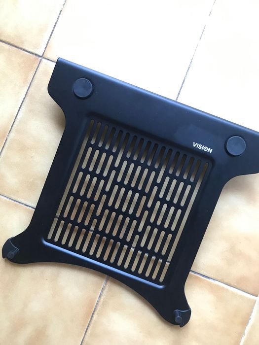 Vision Monitor Desk Arm Laptop Shelf Bla