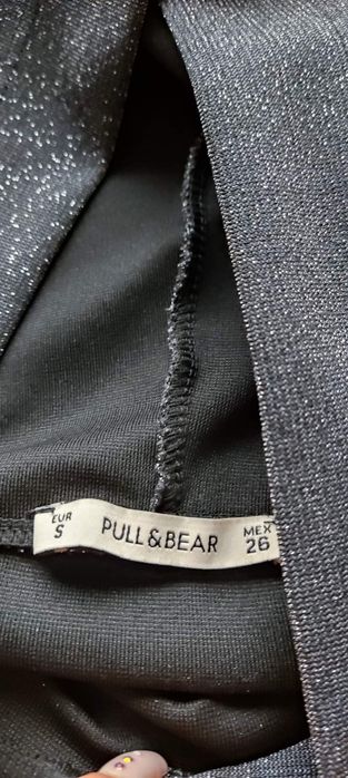 Bluza szara błyszcząca z kapturem S Pull&Bear