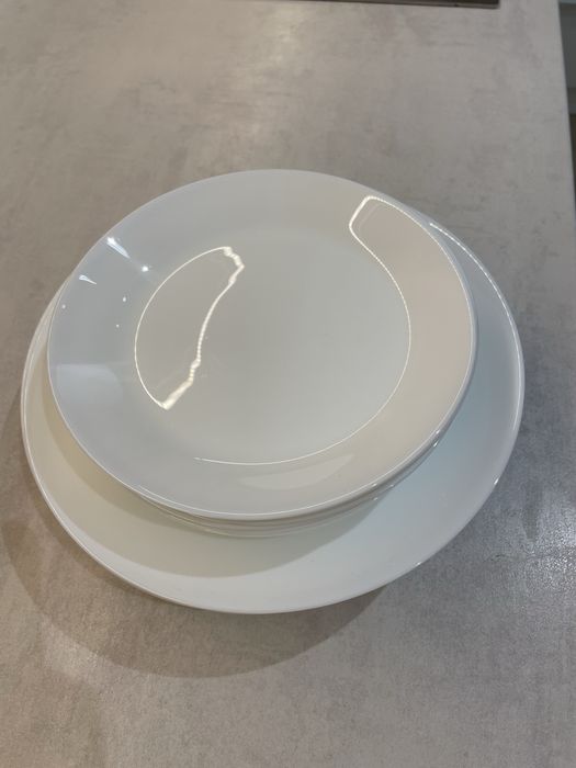 Zestaw białych talerzy – 24 sztuki