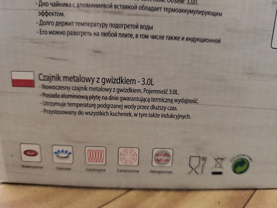 Czajnik Höffner z gwizdkiem 3l nowy