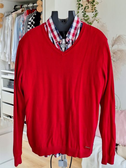 Sweter bordowy męski  XL