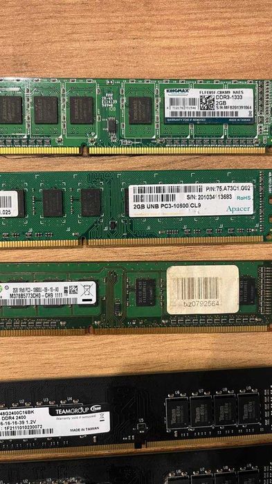 Оперативная память DDR3 / DDR4 разные варианты