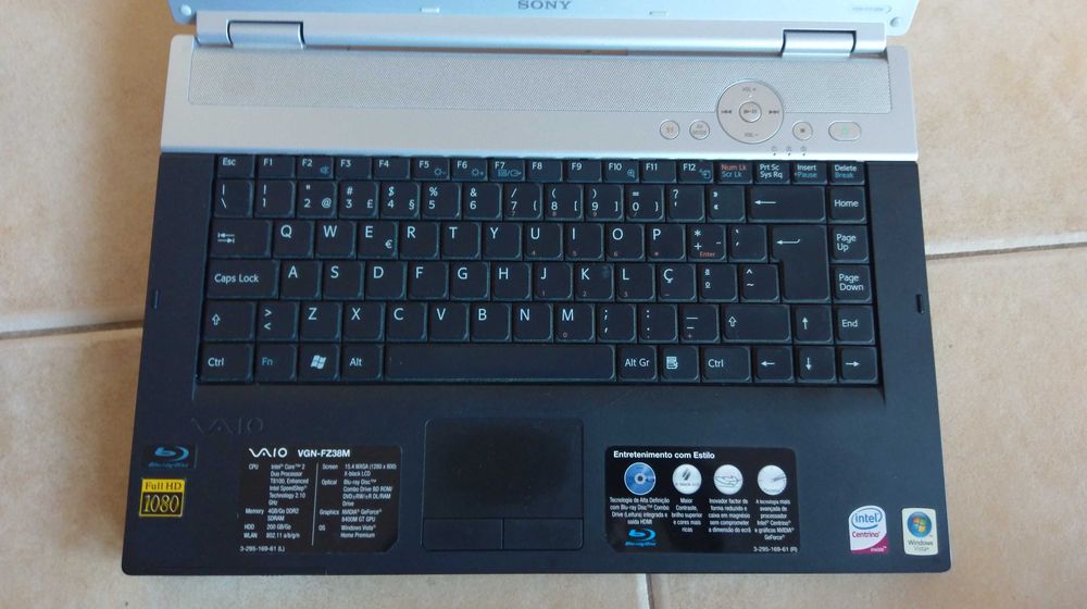 Portatil Sony Vaio VGN-FZ38M para peças