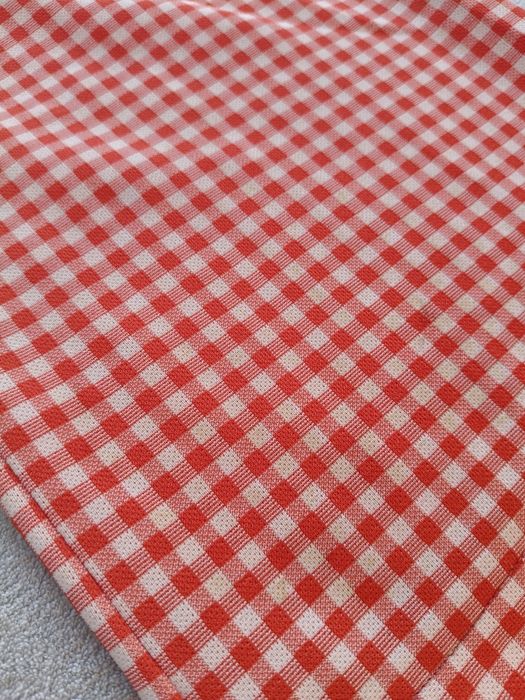 Vintage spodnie w pomarańczowo-białą kratkę PRL ²²⁵