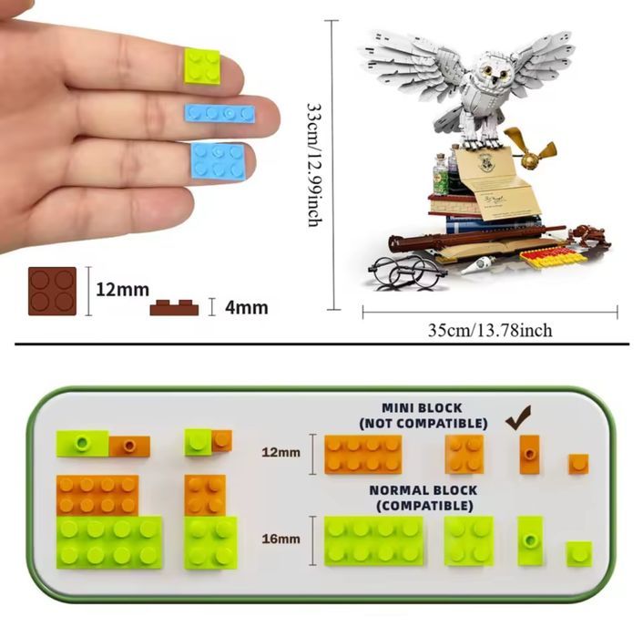 ‼️КОЛЬОРОВА КОРОБКА‼️ Hedwig Harry Рotter Конструктор сумісний з Lego (Код1076)