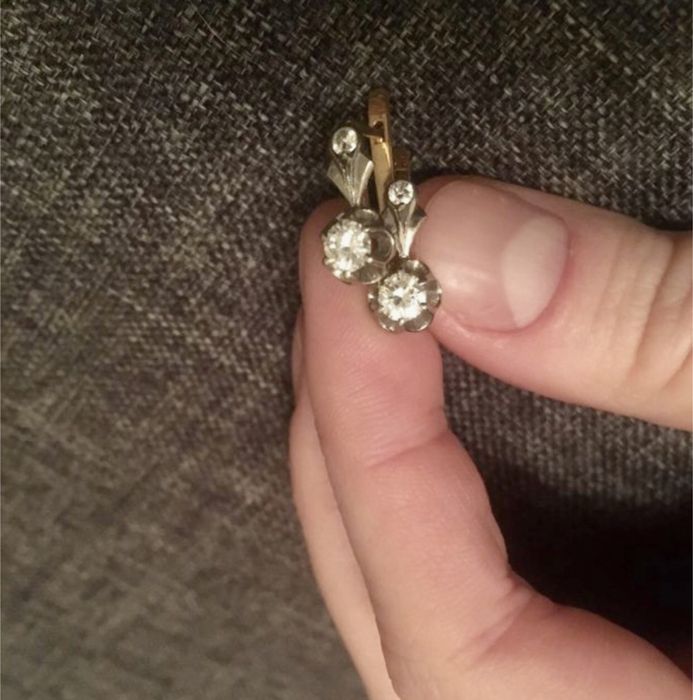 Сережки з діамантами , 1976 рік, КЮЗ (серьги с бриллиантами)