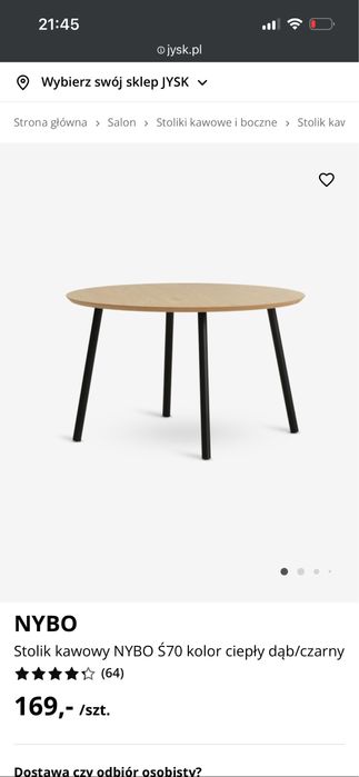 Stoliki kawowe w stylu loft