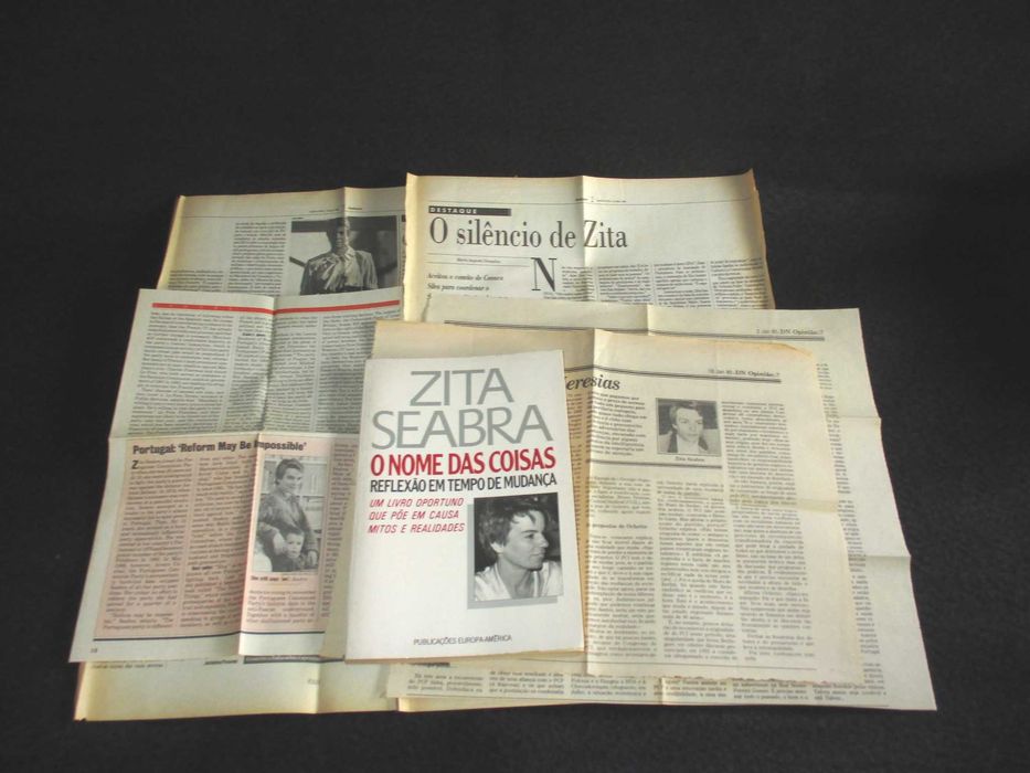 Livro O Nome das Coisas Zita Seabra 1ª edição 1988