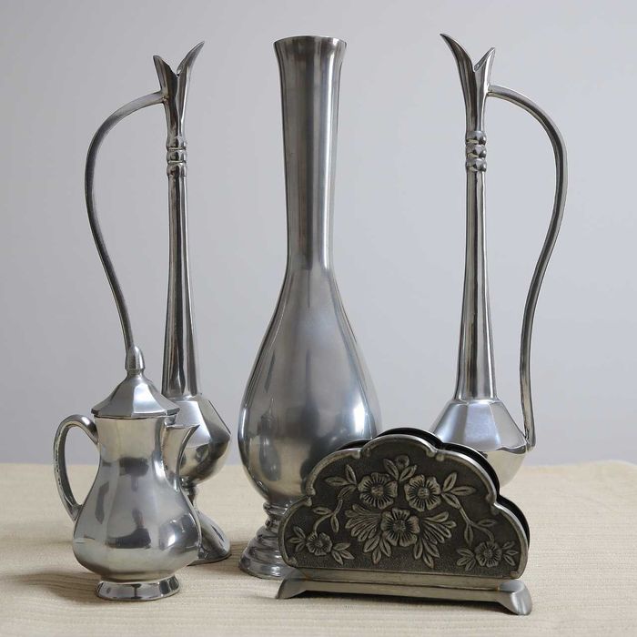 Conjunto de peças em estanho (baixa de preço)