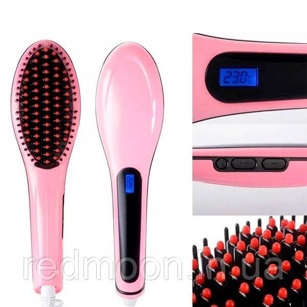 Електричний гребінець випрямляч, Fast Hair Straightener HQT-906, Рожев
