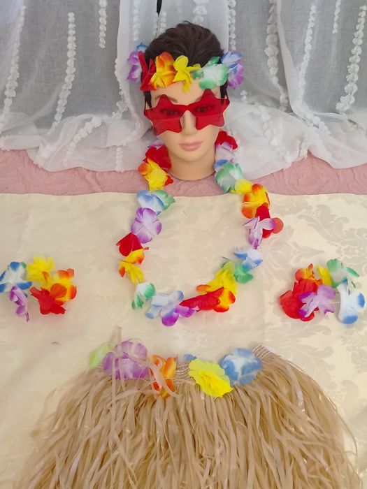 Strój przebranie hawajskie Hawaje aloha 5 części roz uniwersalny