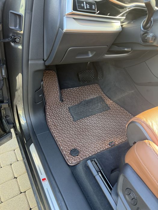 Dywaniki samochodowe 3D EVA dla audi q8 – brązowe, gumowe