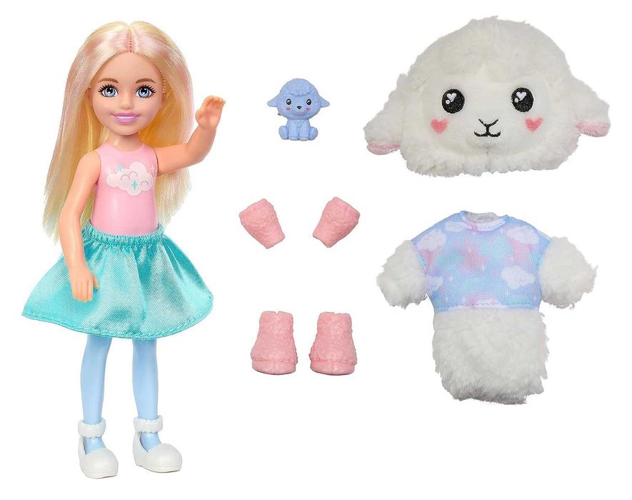 Лялька Барбі Милашка проявляшка Челсі в костюмі Ягня, Левеня, Ведмежа