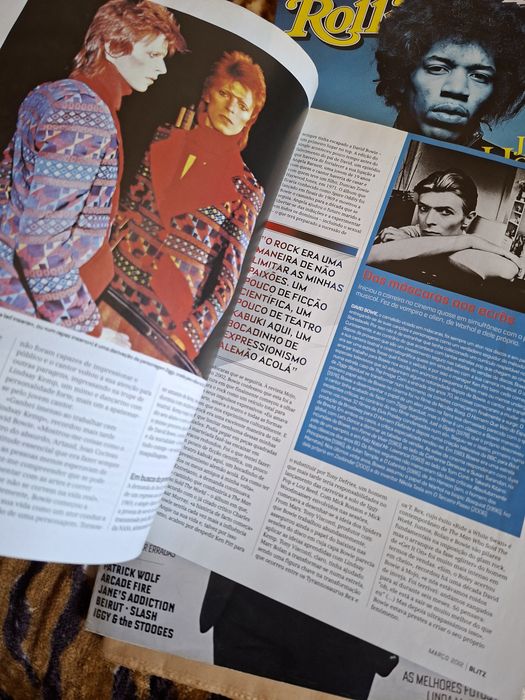 Três revistas antigas Blitz e Rolling Stone