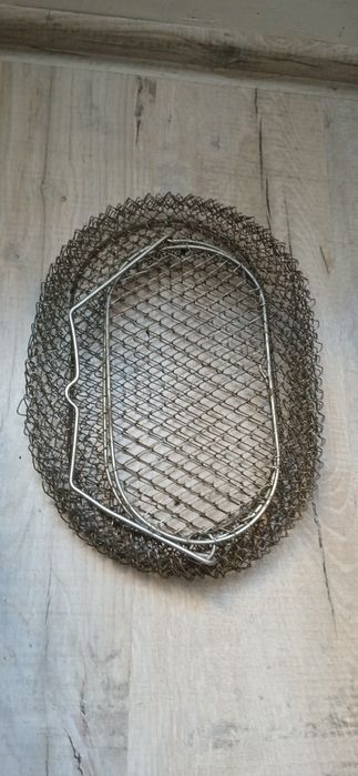 Stara siatka wędkarska,  2szt. Metalowa, nec, koszyk na ryby
