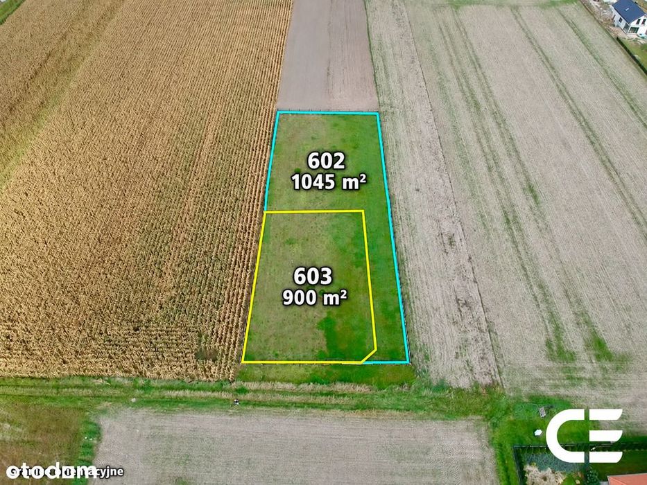 Bystre | 2 działki budowlane | 1046 m² i 900 m²