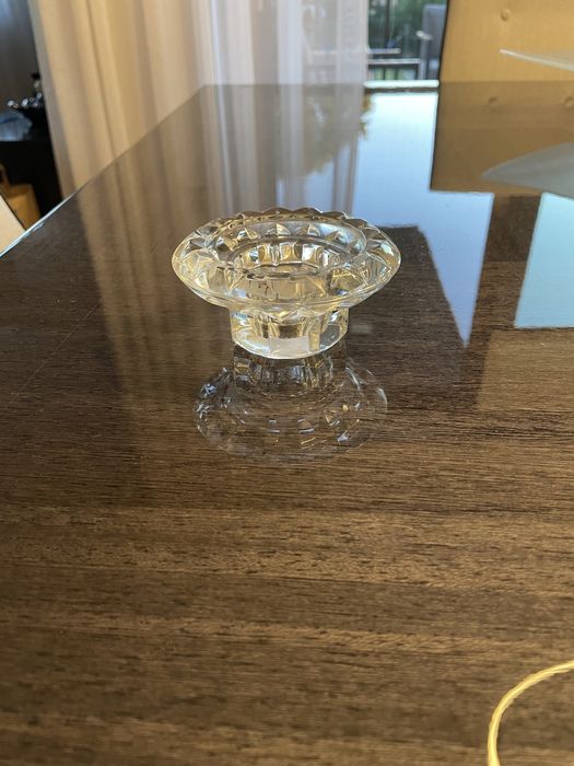 Pamiątka PRL świecznik mały kryształowy jak nowy