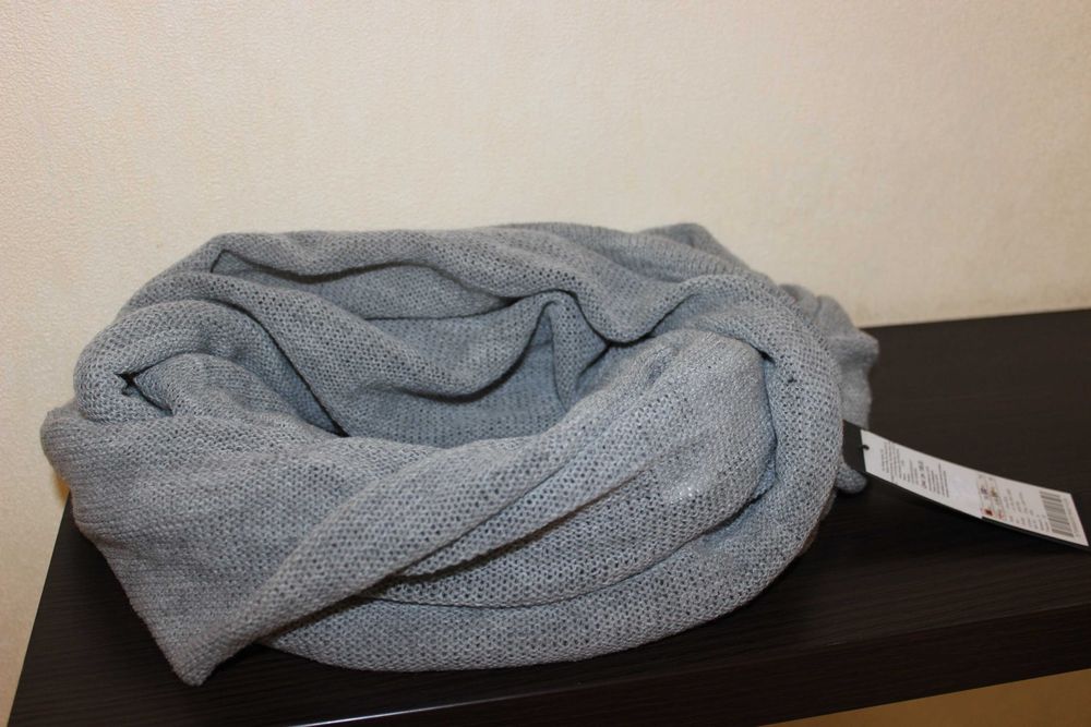 Вязанный шарф-хомут New Yorker серый Новый