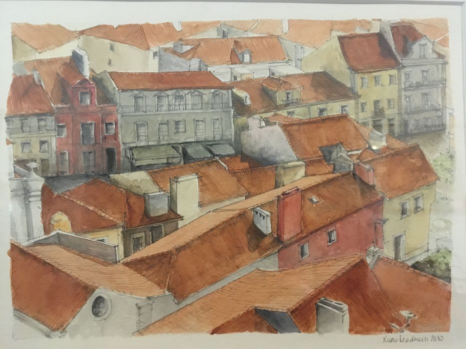 Aguarela original - Lisboa