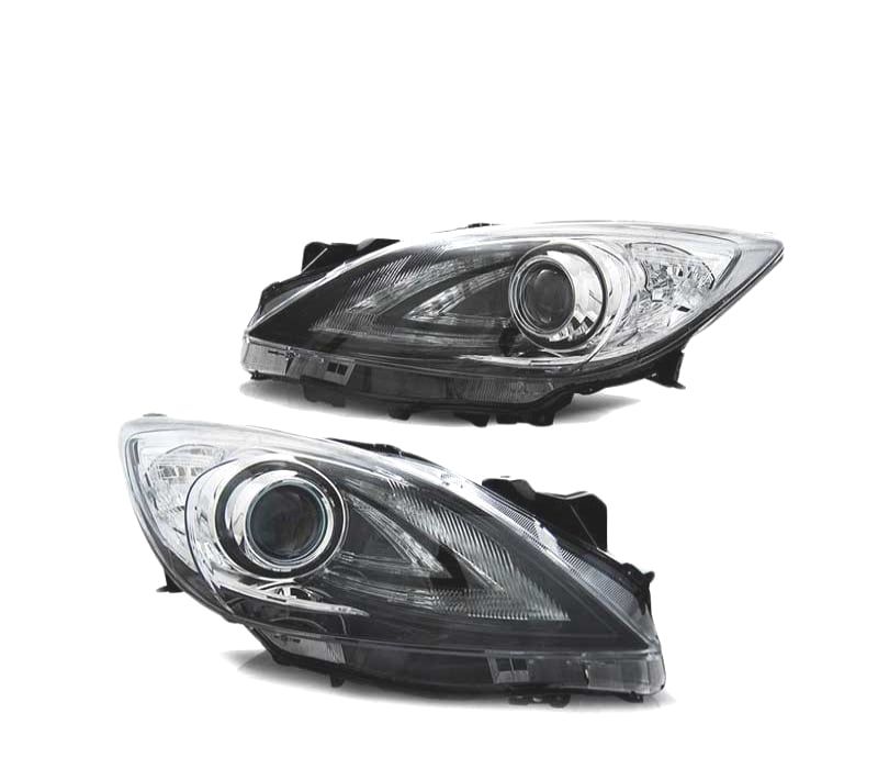 FARÓIS MAZDA 3 09-13 PRETO LOOK MPS