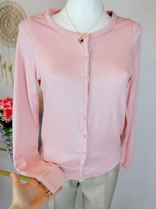 Różowy sweter kardigan w rozmiarze L 40