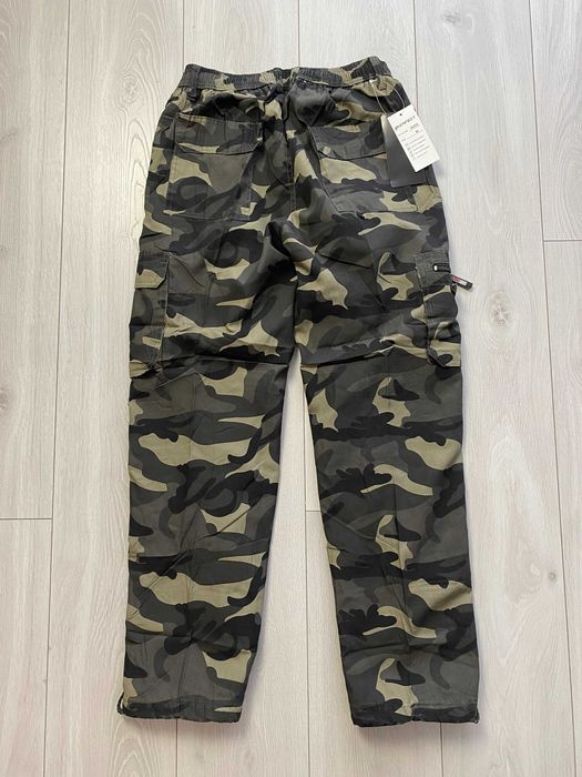 NOWE r.M Ocieplane spodnie bojówki męskie moro