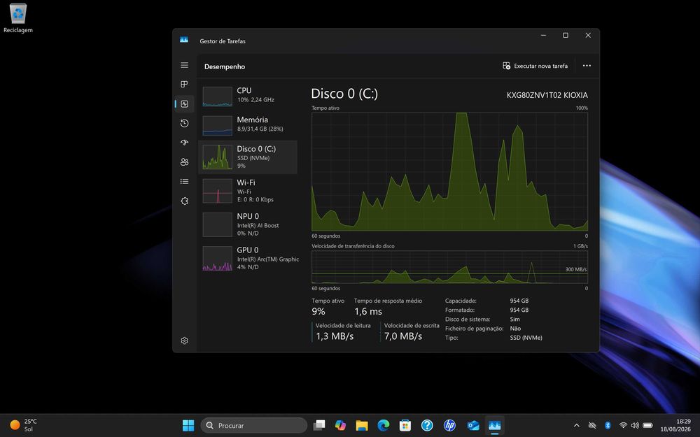Portátil HP Spectre x360 2-in-1 16-aa0175ng - 16" 2.8k OLED Touch 120Hz, Intel Core Ultra 7-155H, 32GB RAM, 1TB SSD, Windows 11. Touch + Caneta