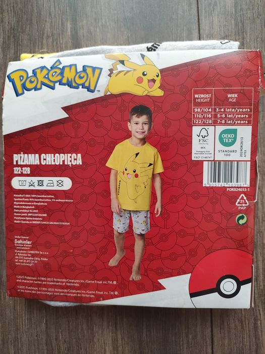 Piżama chłopięca Pokemon r.122/128