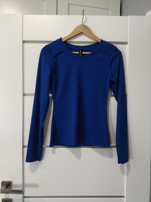 Zestaw 3 bluzek basic prążek New Yorker/New Collection/Pepco rozmiar S róż, chaber, beż