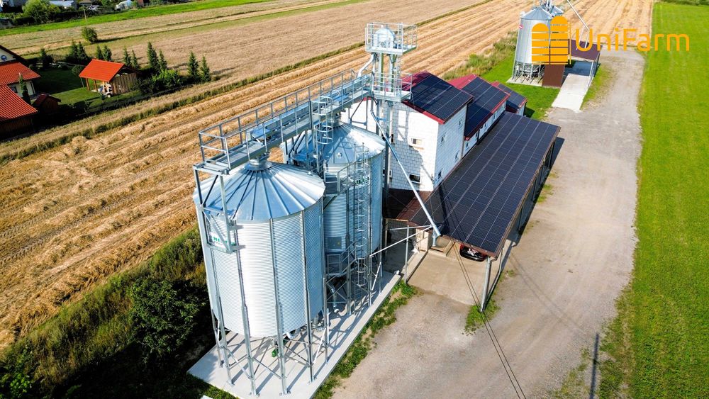 Silos zbożowy lejowy - silosy, przenośniki, czyszczalnie, suszarnie