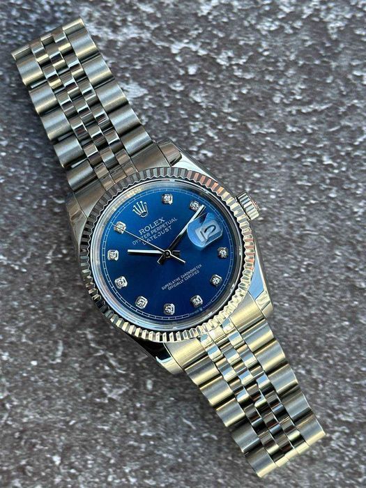 Швейцарський жіночий годинник Rolex Datejust Blue Diamond 36 mm - Lady
