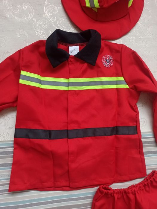Карнавальний маскарадний костюм 7, 8, 9, 10 р пожежник