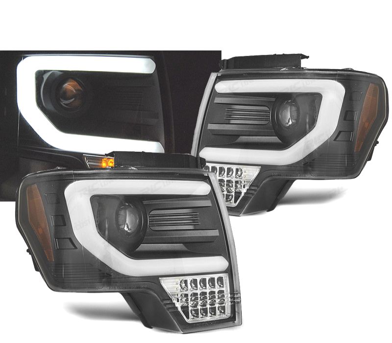 CONJUNTO DE FARÓIS DINÂMICOS PARA FORD F150 MK12 08-14 TUBE LIGHT