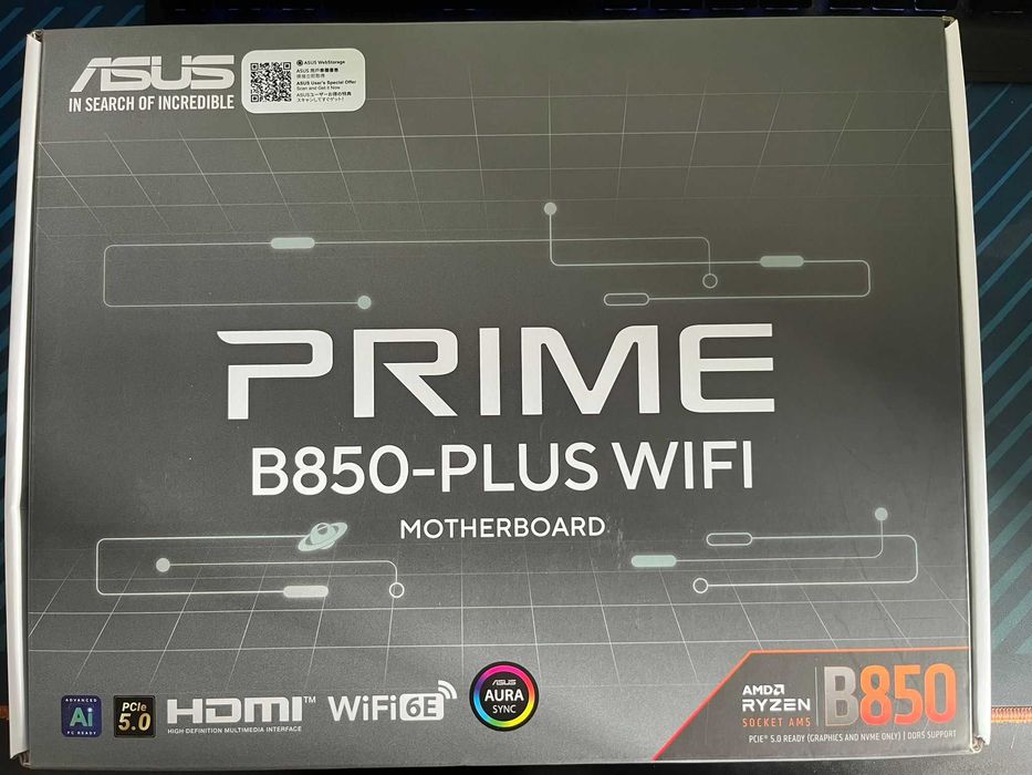 [NOVO] MotherBoard ASUS PRIME B850 PLUS WIFI SktAM5 (Com Garantia)