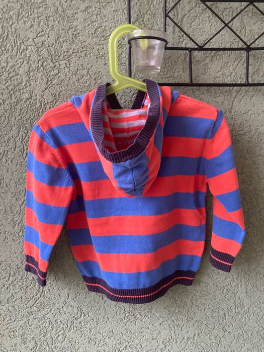 Bluza dzianinowa z kapturem Next, sweterek, kangurka, rozm. 98