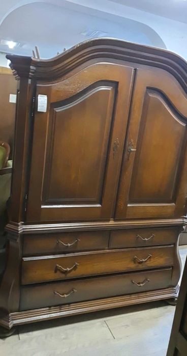 Piękna bieliźniarka szafa ciemna drewniana dębowa rustykalna FV DOWÓZ