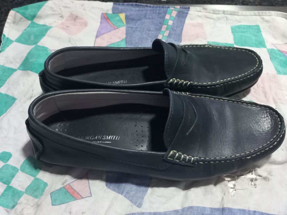 Mocassim Morgan Smith em pele azul n.42