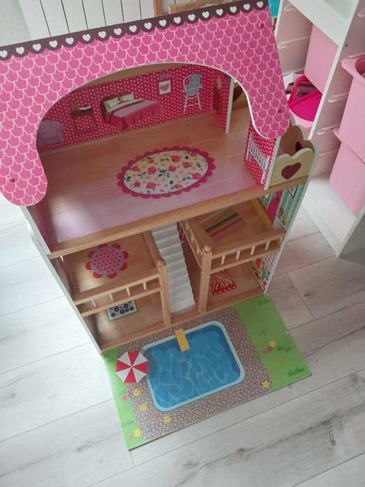 Domek dla lalek vidaXL 3-poziomowy60x30x90 cm, drewno