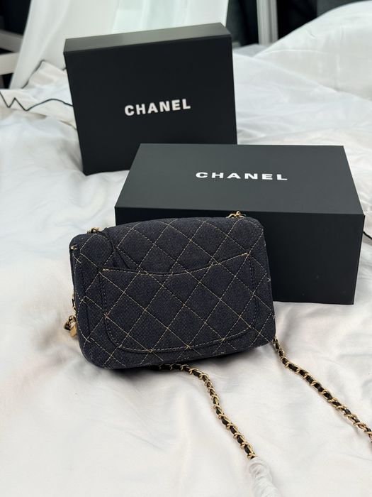 Сумка Chanel Classic Flap Mini Denim Blue
