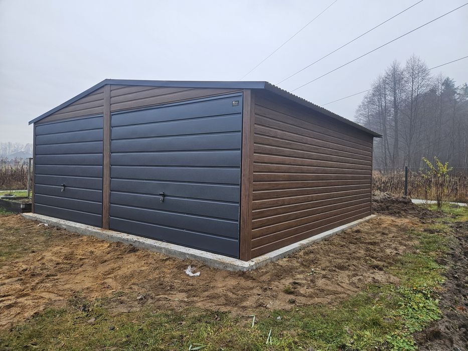 PROMOCJA 6x6 POD Garaze Blaszane Garaz Blaszany Blaszak Blaszaki Drewnopodobny