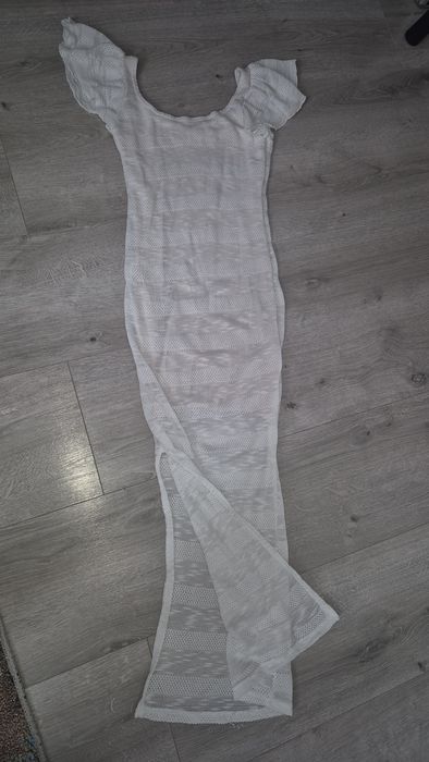 Sukienka dluga maxi ażurowa bohoo